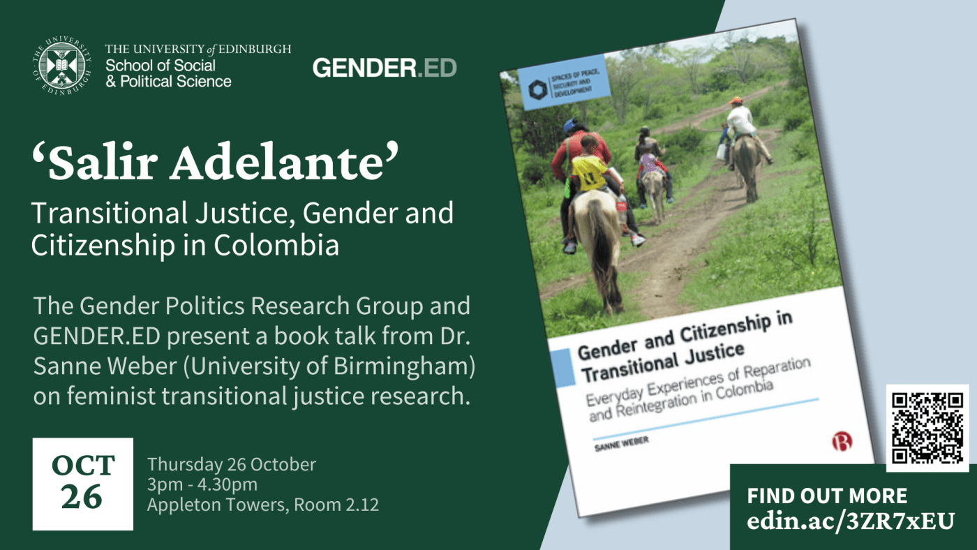 ‘Salir Adelante’: Transitional Justice, Gender and Citizenship in Colombia Poster