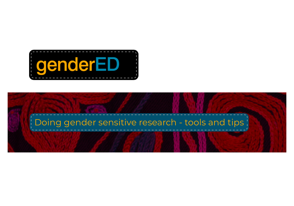 Doing gender sensitive research - tools and tips