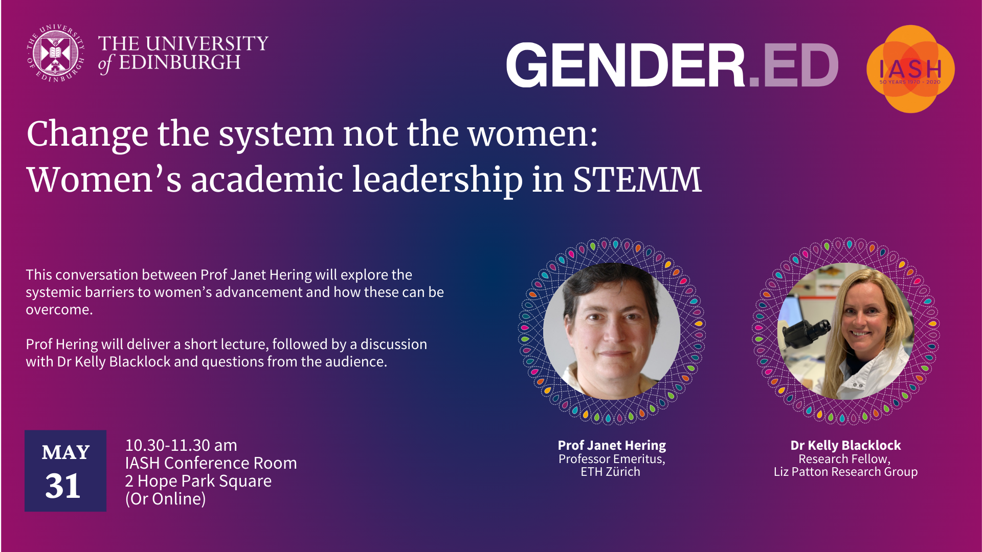 A poster for: Change the system not the women: Women’s academic leadership in STEMM