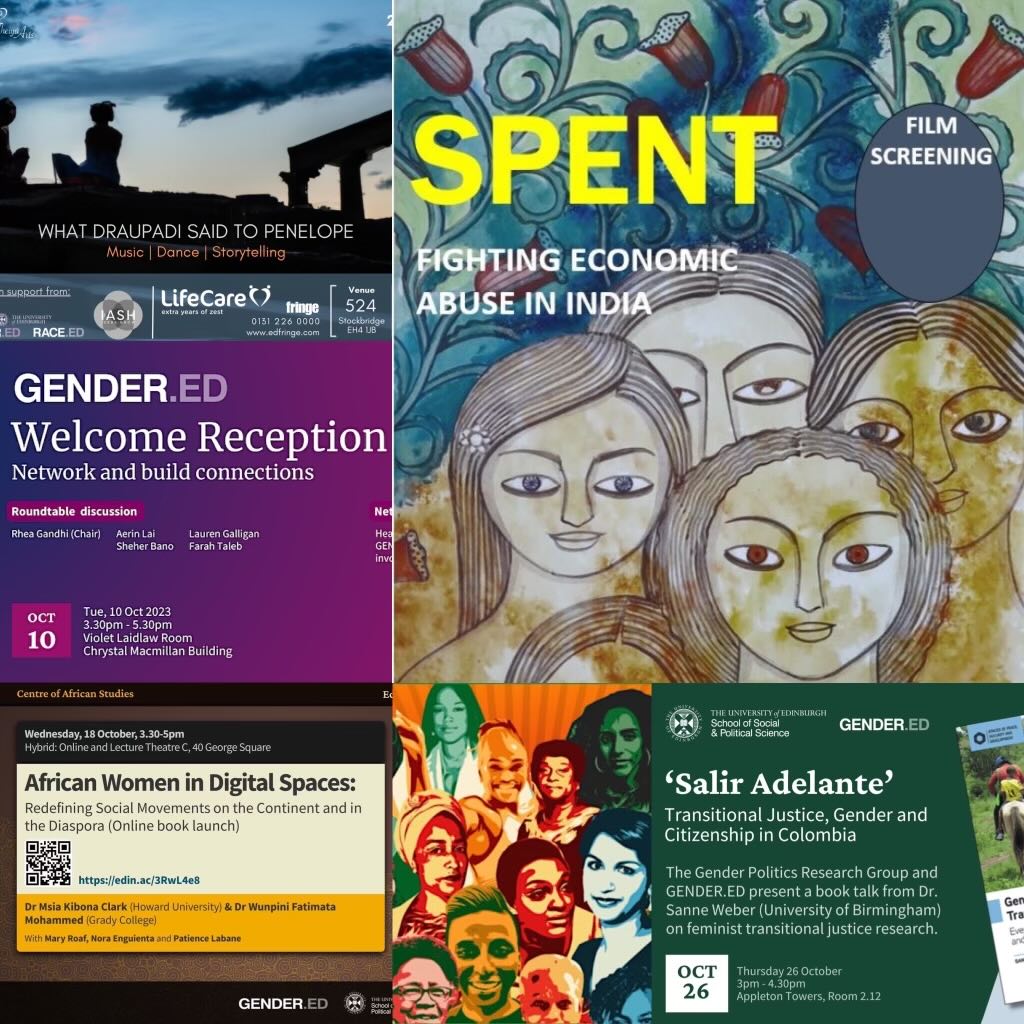 a collection of event posters from the year 2023