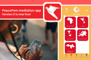 graphic advertising the PeaceFem app