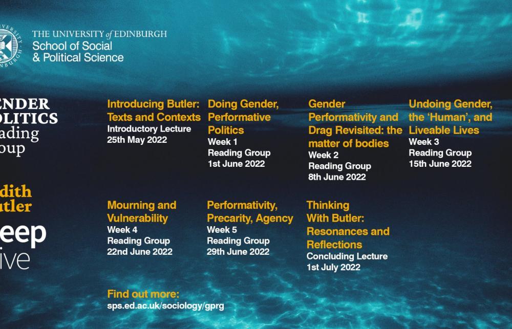 Gender politics reading group. Judith Butler. Deep Dive.