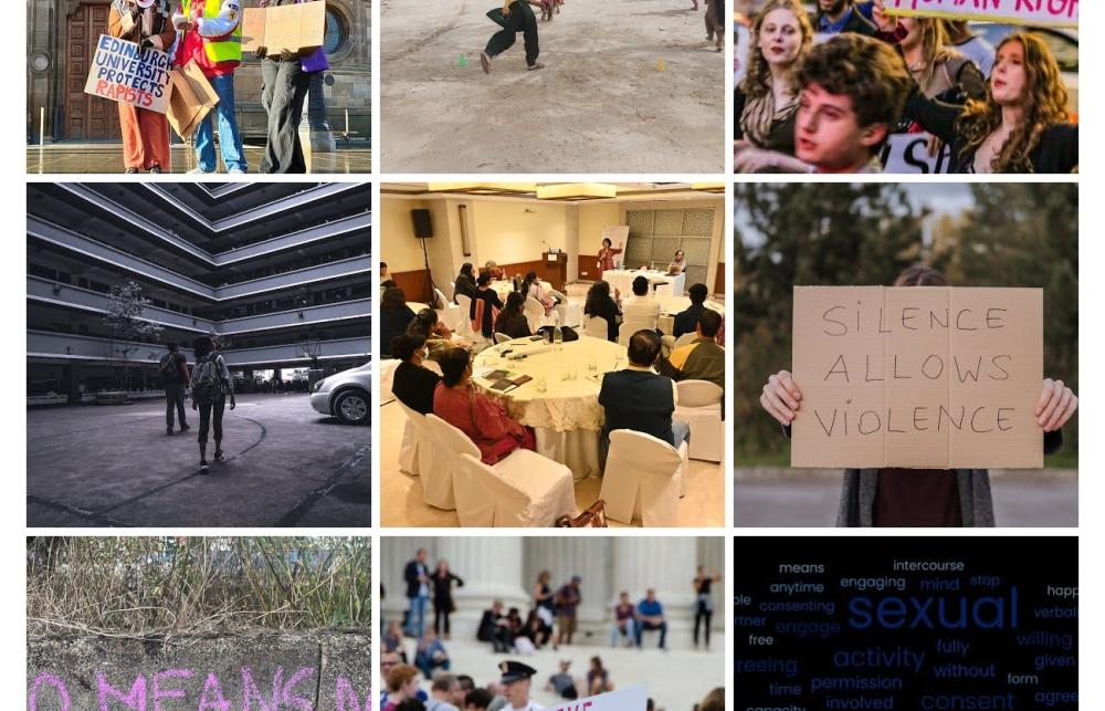 Collage of image on gender-based violence